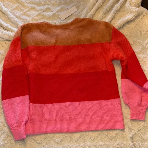 Timing Women's Colorblock Sweater - Pink, Red, and Brown - Picture 8 of 8
